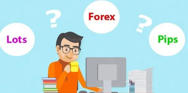 A beginner at a computer, puzzled between the Forex, Lots and Pips concepts