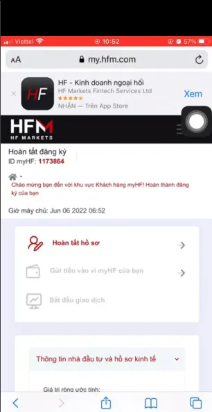 Hồ sơ kinh tế trên điện thoại (giao diện năm 2023)